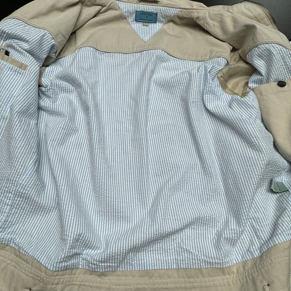 Castaway Nantucket Men's Mariner Jacket Tan Khaki Full Zip Preppy Small - Picture 7 of 10